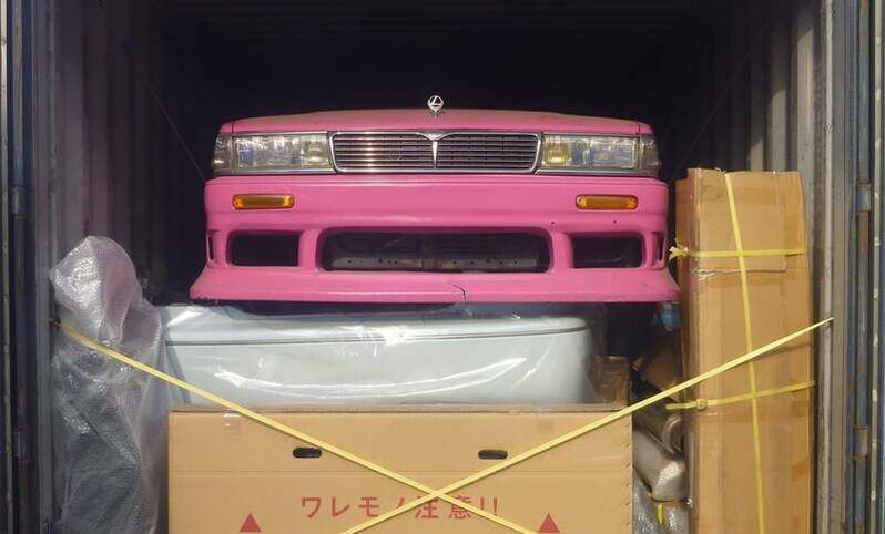 container, car, export, japan